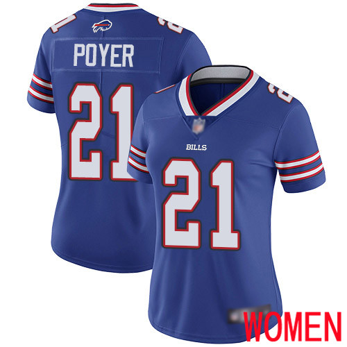Women Buffalo Bills 21 Jordan Poyer Royal Blue Team Color Vapor Untouchable Limited Player NFL Jersey